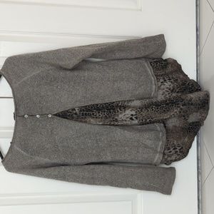 Hi-low Sweater Animal Print Details